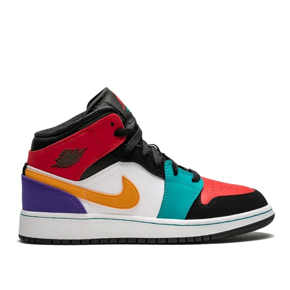 2018 Nike Air Jordan 1 Mid Multi Color Retro Youth Kids 7c